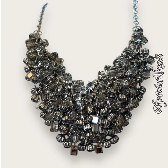Bold Statement Necklace with Beads and Crystals - Picture 1 of 12
